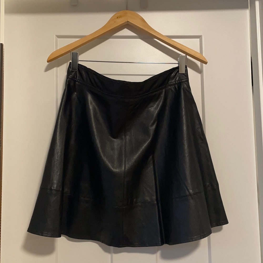 Black Faux Leather Skirt